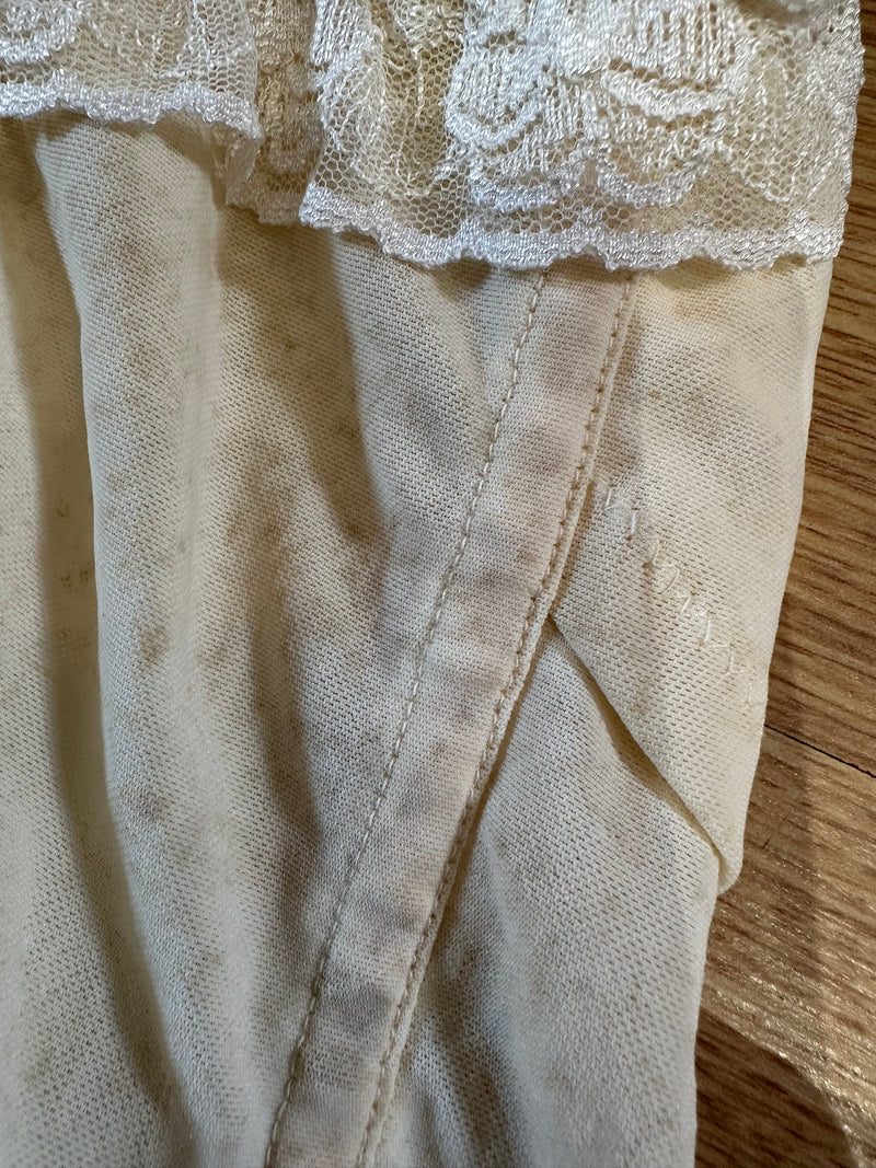 Dolce & Gabbana F/W 1993 Cream Lace Corset Bustier, Full-Length Skirt And Shawl Ensemble