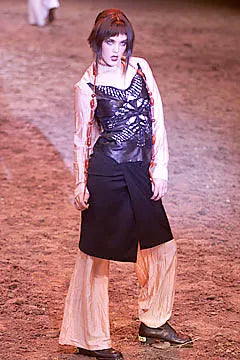 Jean Paul Gaultier Spring 2001 Leather Asymetrical Tank Top