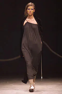 Yohji Yamamoto Spring 2002 Crushed Velvet Black Cape