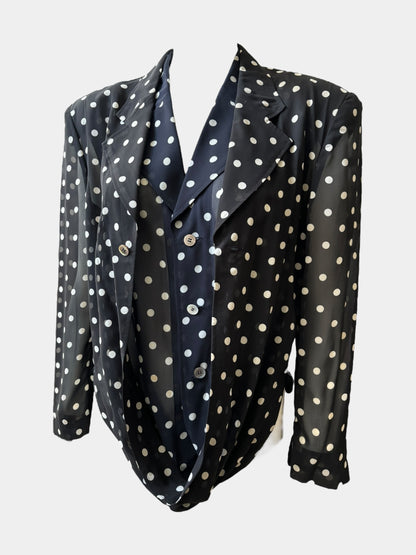 Comme Des Garcons SS89 Polka Dot Sheer Blazer Jacket