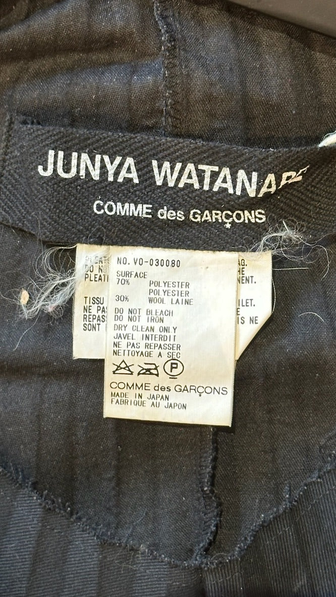 Junya Watanabe F/W 1998 Comme Des Garçons Black Accordion-Pleated Sleeveless Midi Dress