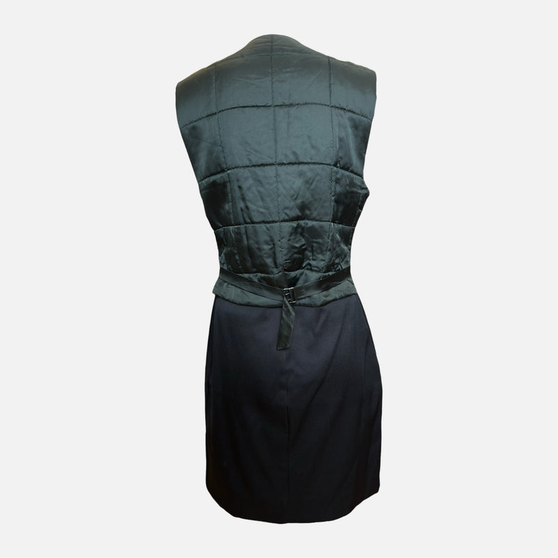 Helmut Lang F/W 1990 Black Quilted-Back Button-Front Mini Dress