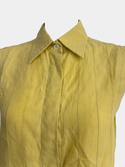 Hermes by Martin Margiela SS01 Yellow Linen Shirt