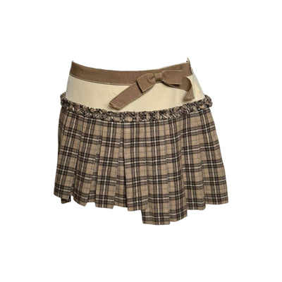 D&G F/W 2008 Tartan Pleated Mini Skirt