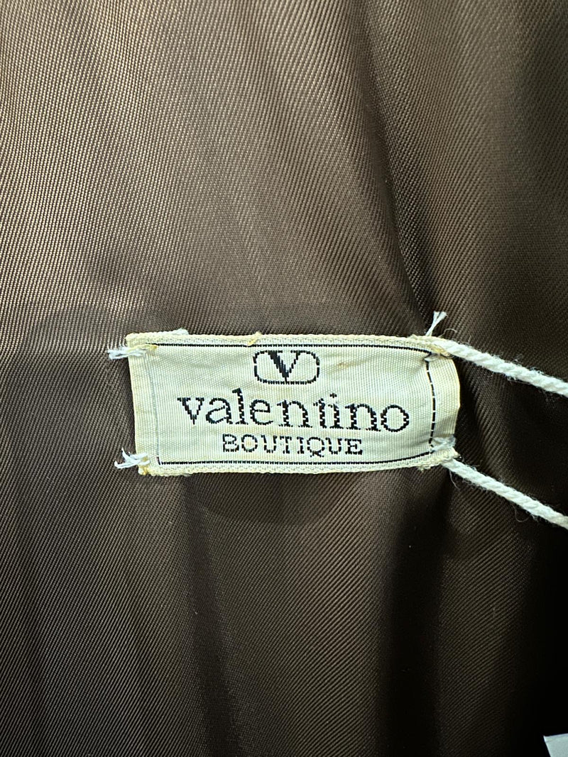 Camel and brown leopard cashmere coat by Valentino, interior lining detail