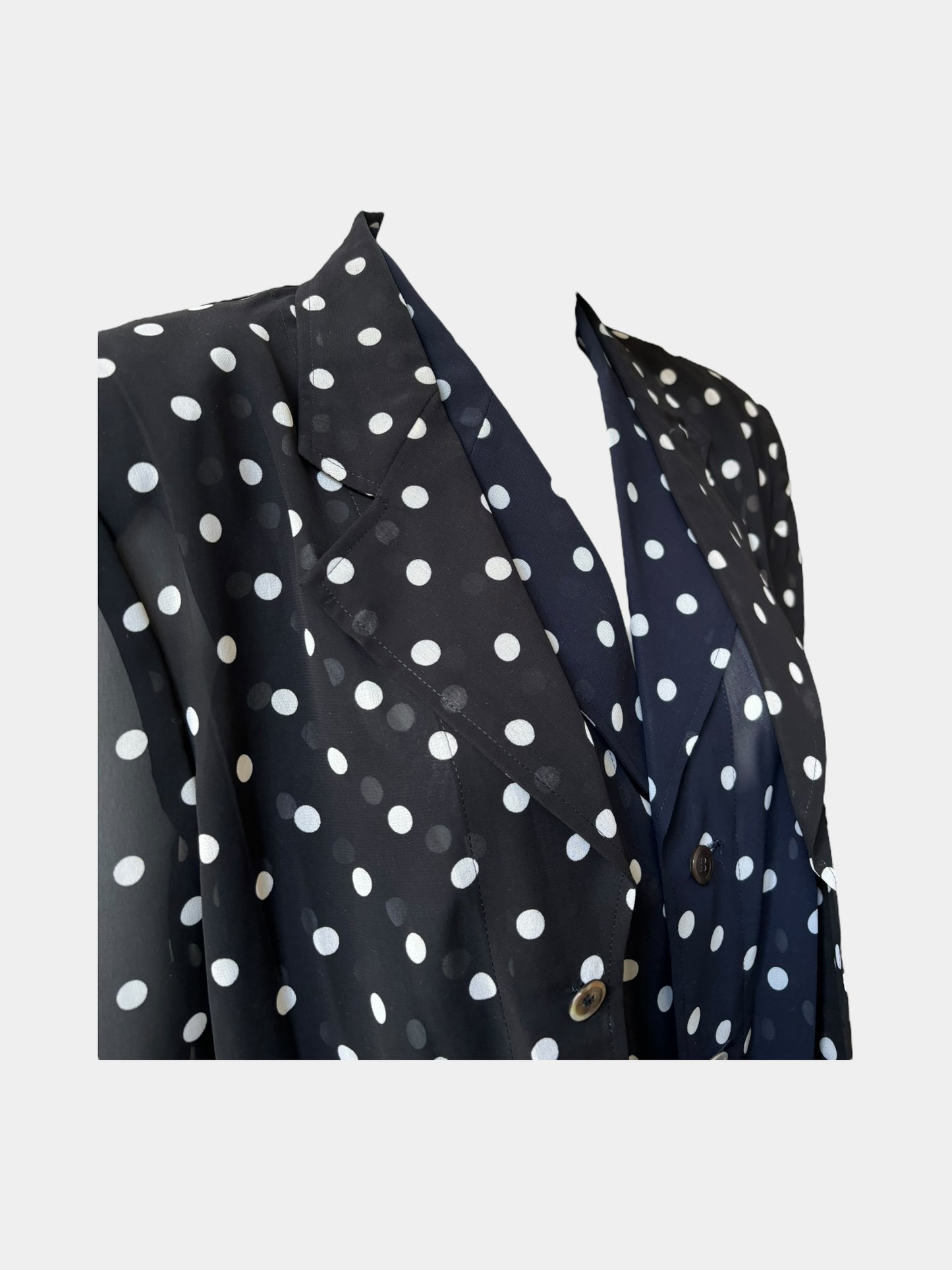 Comme Des Garcons SS89 Polka Dot Sheer Blazer Jacket