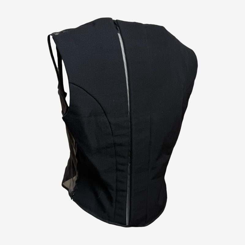 Comme Des Garçons F/W 1997 Black Panelled Wool Cropped Top