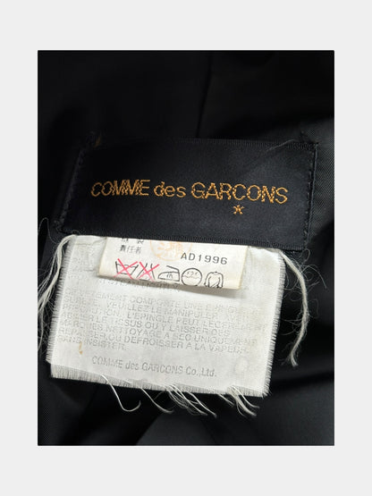 Comme Des Garcons FW96 Blanket Asymetrical Black Wool Coat
