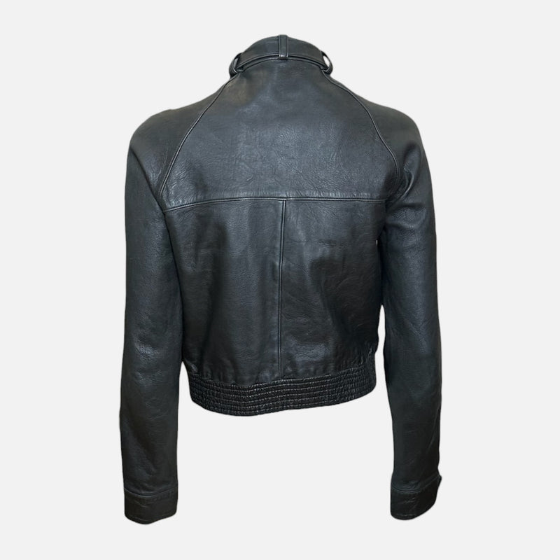 Chloé by Phoebe Philo F/W 2006 Black Lambskin Cropped Moto Jacket