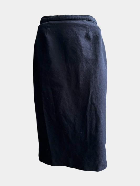 Comme Des Garcons FW11 Navy Dyed Midi Skirt
