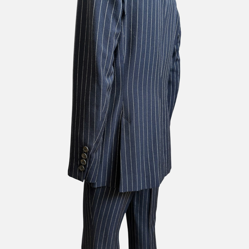 Gucci by Tom Ford F/W 1996 Navy Pinstripe Double-Breasted Wool Trouser Suit