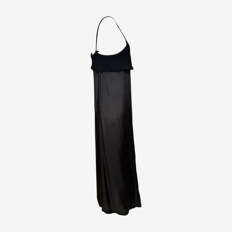 Comme Des Garçons F/W 1994 Black Felted Wool Bodice Maxi Slip Dress