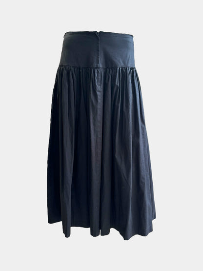 Comme Des Garcons FW02 Pleated Knit Back Long Skirt
