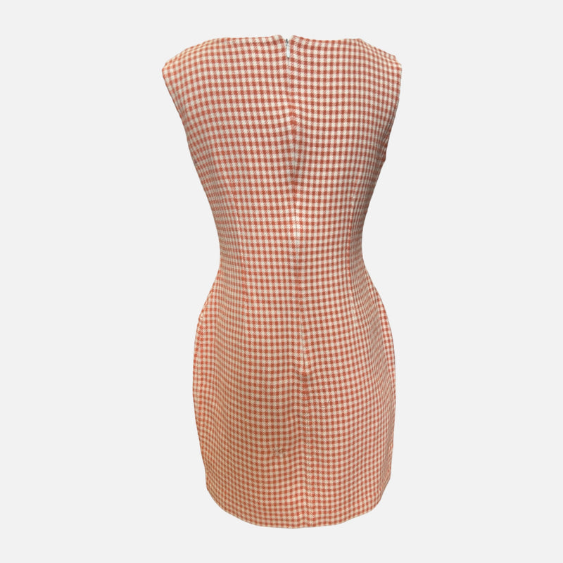 Prada S/S 1992 Coral Gingham Mini Dress