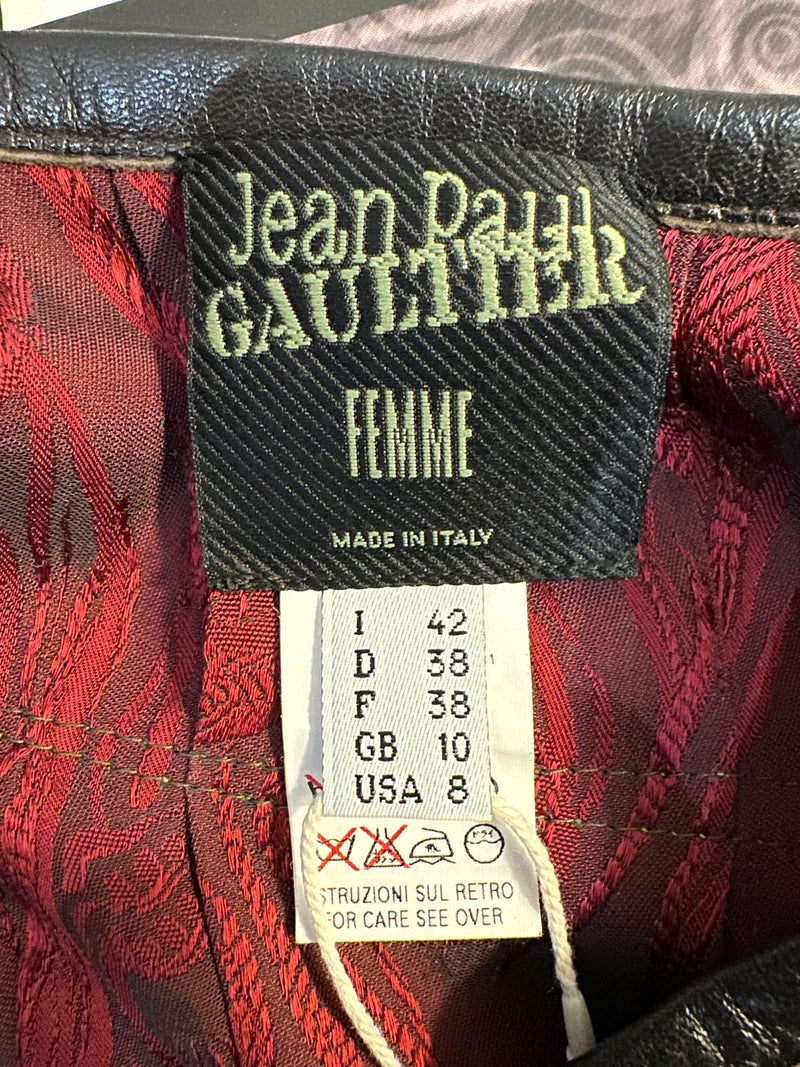 Jean Paul Gaultier F/W 2002 patchwork silk brocade wrap skirt, layered asymmetrical construction