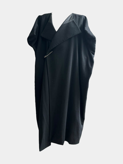 Comme Des Garcons FW96 Blanket Asymetrical Black Wool Coat