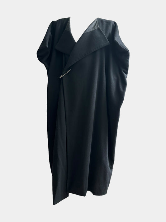 Comme Des Garcons FW96 Blanket Asymetrical Black Wool Coat