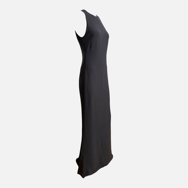Gianni Versace S/S 2002 Black Lace-Up Back Sleeveless Gown