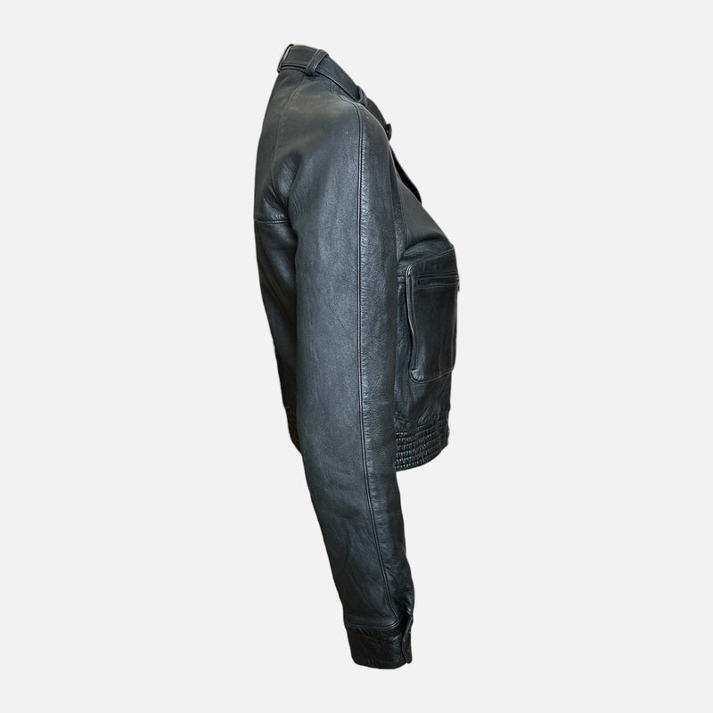 Chloé by Phoebe Philo F/W 2006 Black Lambskin Cropped Moto Jacket