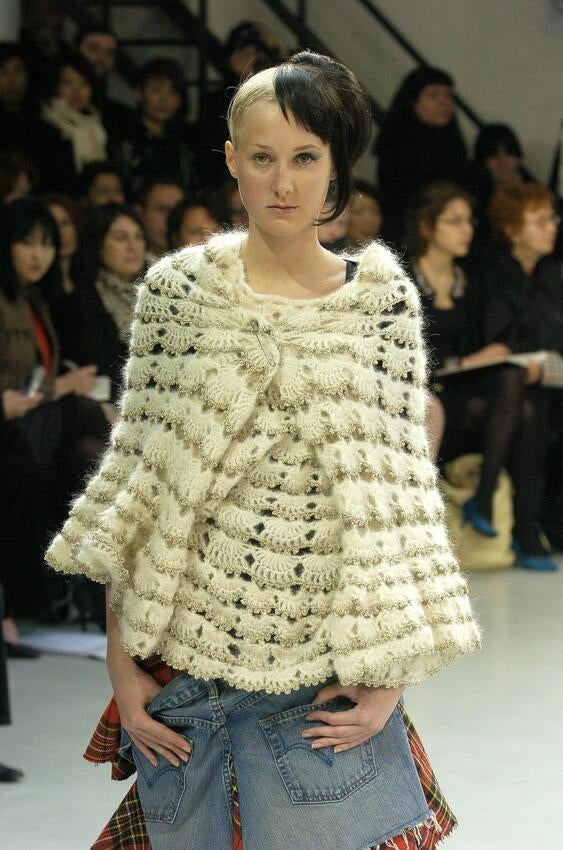 Junya Watanabe Fall 2004 Hand-Crocheted Wool Shawl Cardigan