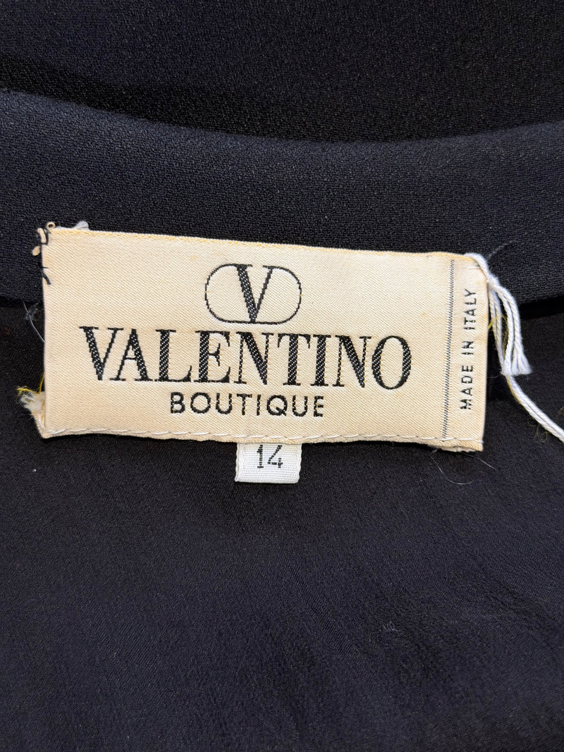 Valentino Boutique F/W 1996 Beaded Black Evening Ensemble