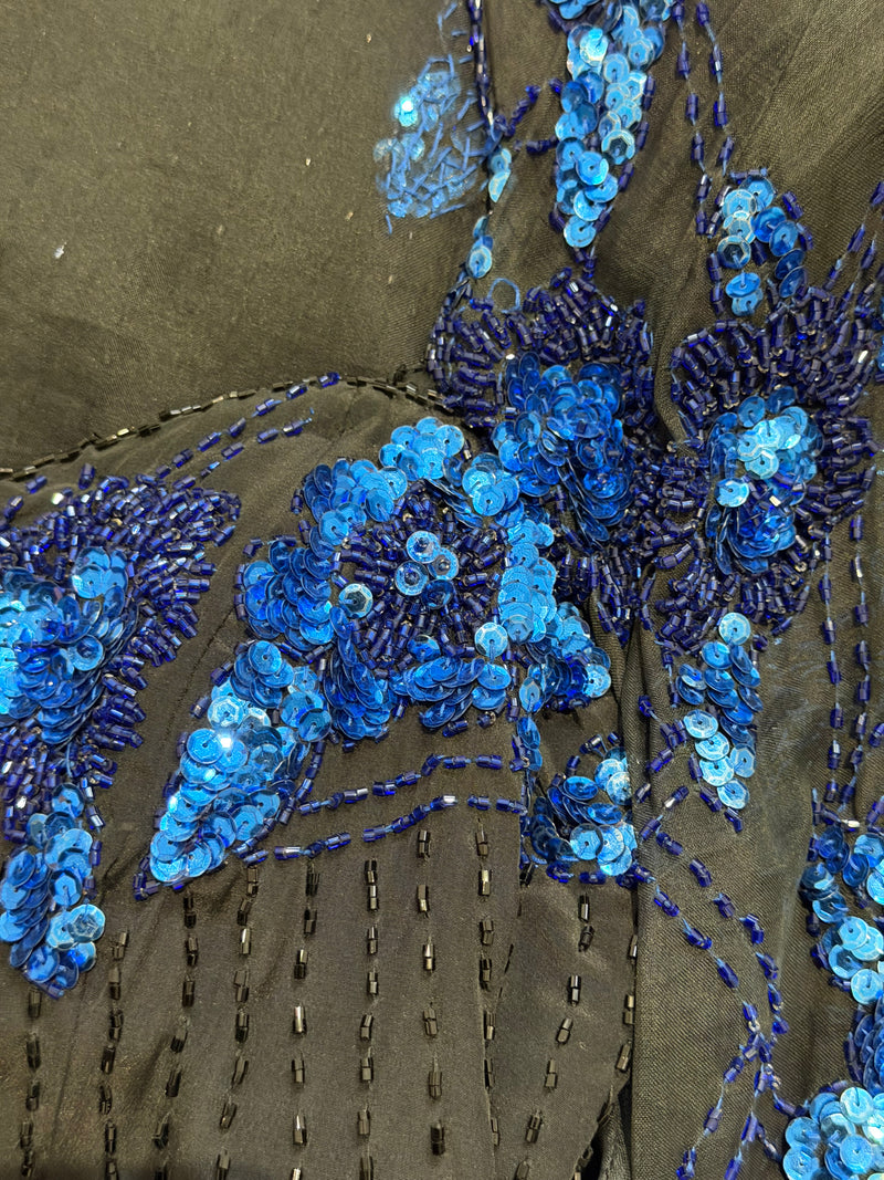 Gianni Versace S/S 1983 Sequined Blue Floral Ensemble