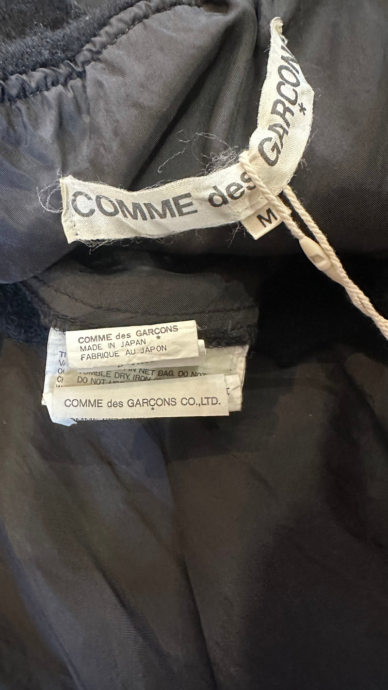 Comme Des Garçons F/W 1994 Black Felted Wool Bodice Maxi Slip Dress
