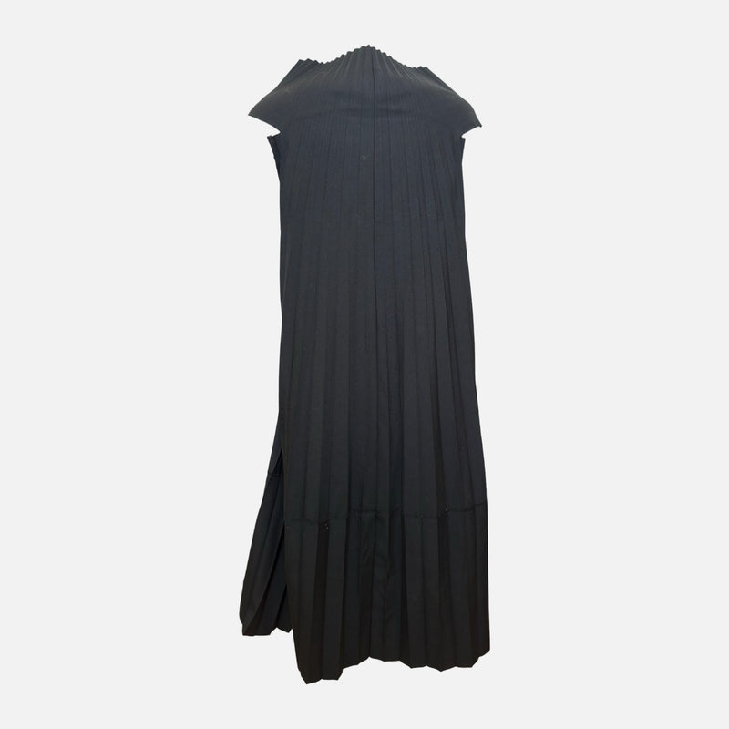 Junya Watanabe F/W 1998 Comme Des Garçons Black Accordion-Pleated Sleeveless Midi Dress