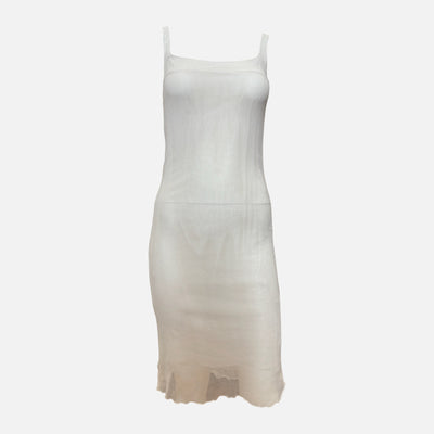 Miu Miu F/W 1999 White Sheer Mesh Bodycon Midi Dress