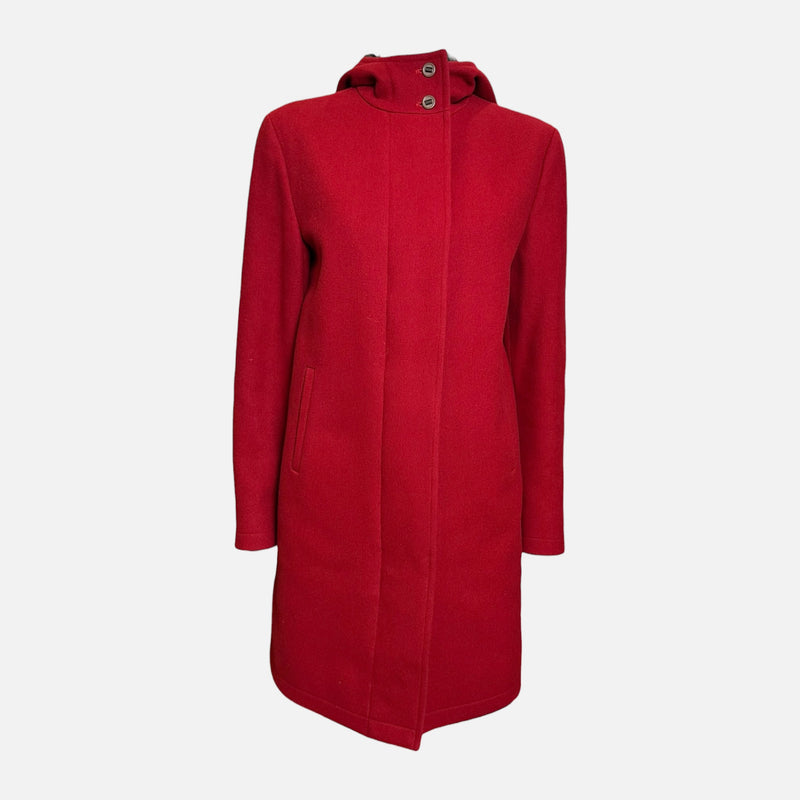 Miu Miu F/W 2000 Red Hooded Midi Coat