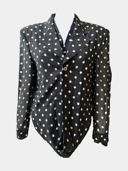 Comme Des Garcons SS89 Polka Dot Sheer Blazer Jacket