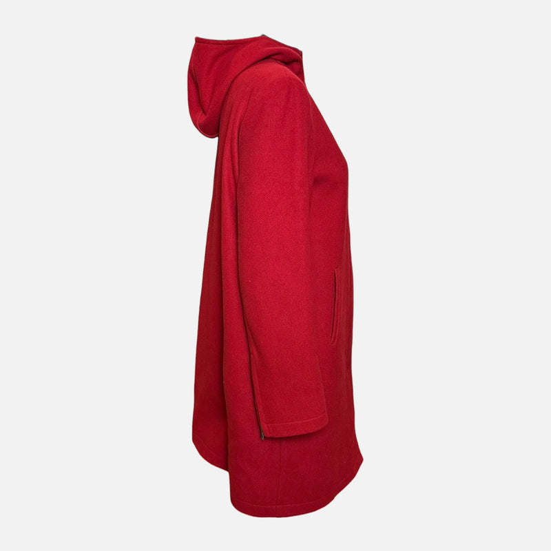 Miu Miu F/W 2000 Red Hooded Midi Coat