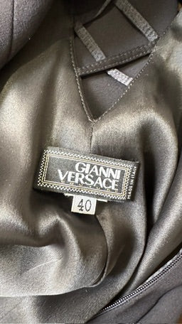 Gianni Versace S/S 2002 Black Lace-Up Back Sleeveless Gown