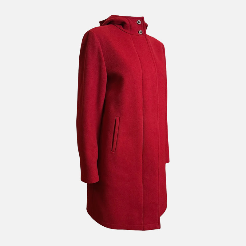 Miu Miu F/W 2000 Red Hooded Midi Coat