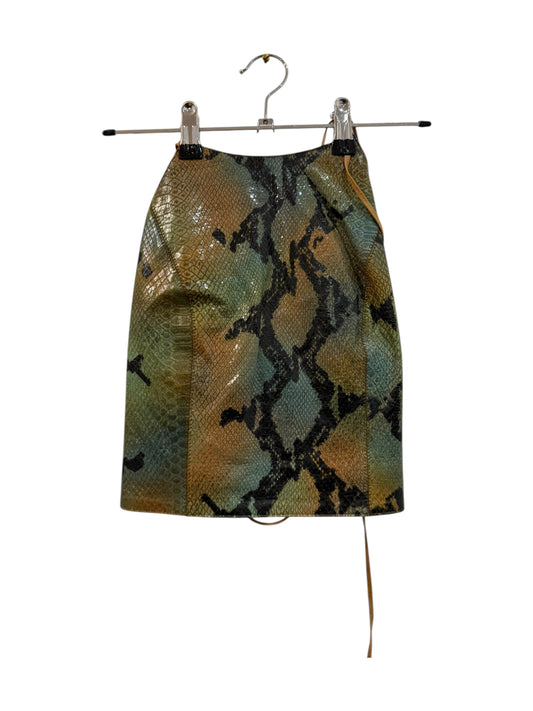 Plein Sud Python Halter Leather Top