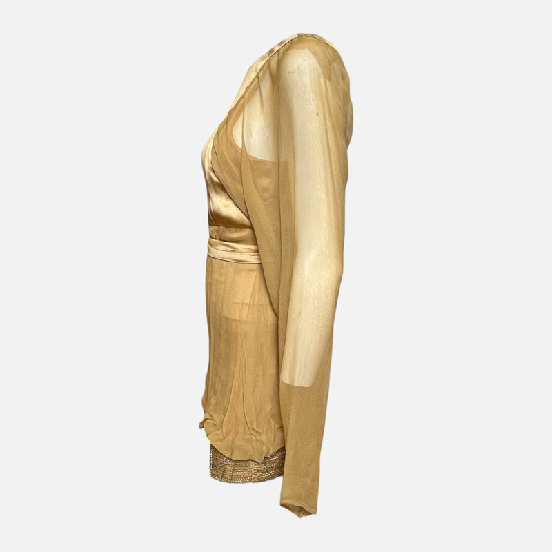Gucci F/W 2006 Sheer Silk-Panelled Chain-Embellished Mini Dress