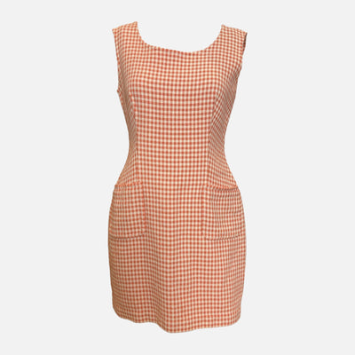 Prada S/S 1992 Coral Gingham Mini Dress