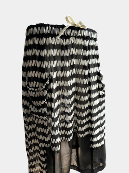 Comme Des Garcons SS11 Sheer Transparent Pencil Printed Skirt