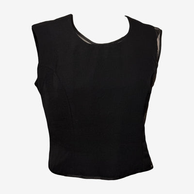 Comme Des Garçons F/W 1997 Black Panelled Wool Cropped Top