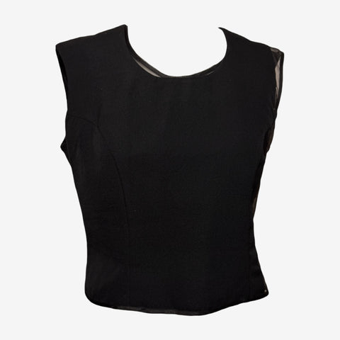 Comme Des Garçons F/W 1997 Black Panelled Wool Cropped Top