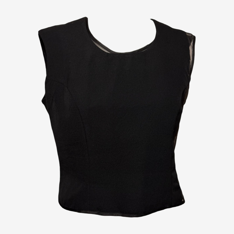 Comme Des Garçons F/W 1997 Black Panelled Wool Cropped Top