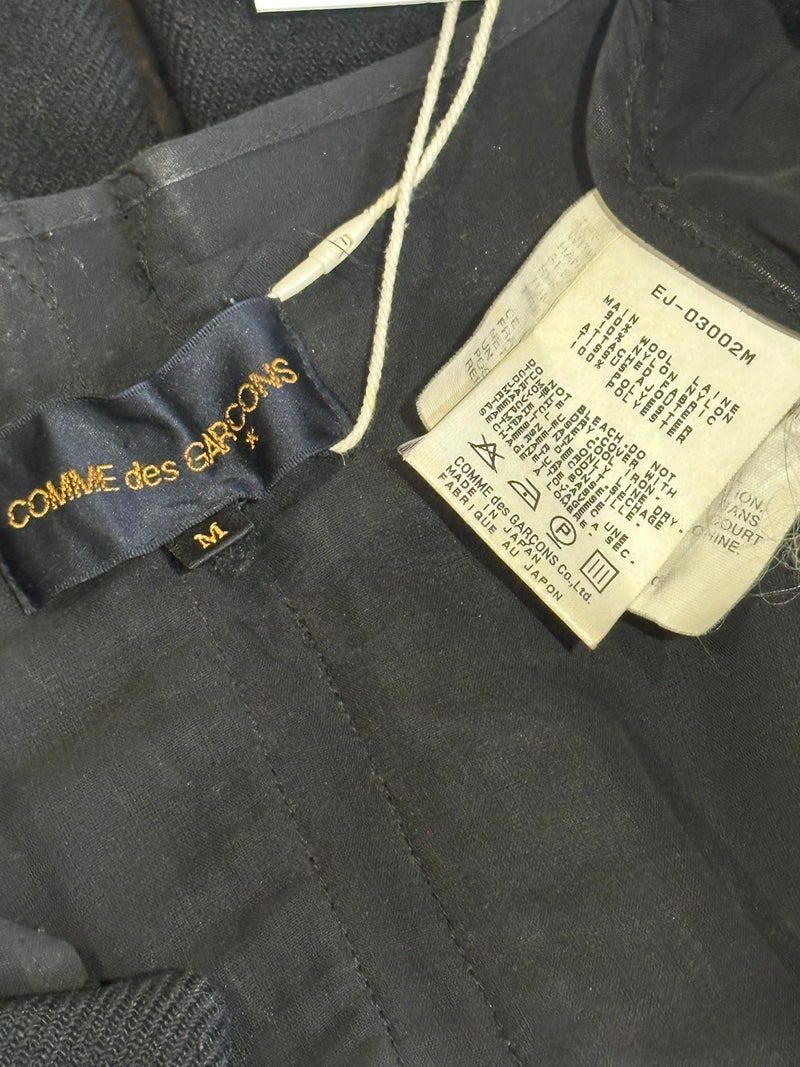 Comme Des Garçons F/W 1997 Black Panelled Wool Cropped Top