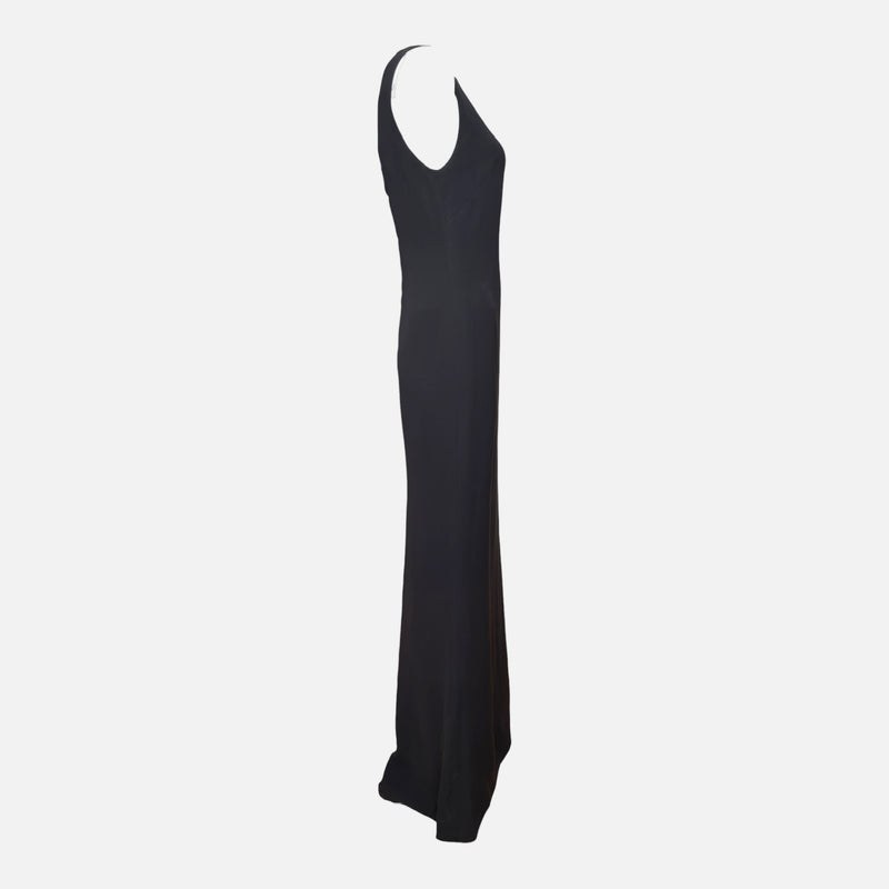Gianni Versace S/S 2002 Black Lace-Up Back Sleeveless Gown
