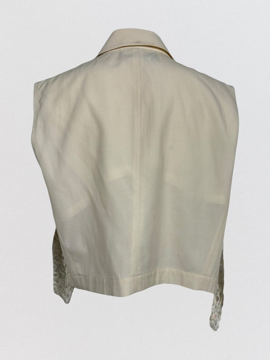 Comme Des Garçons Spring 1991 Sequins White Vest