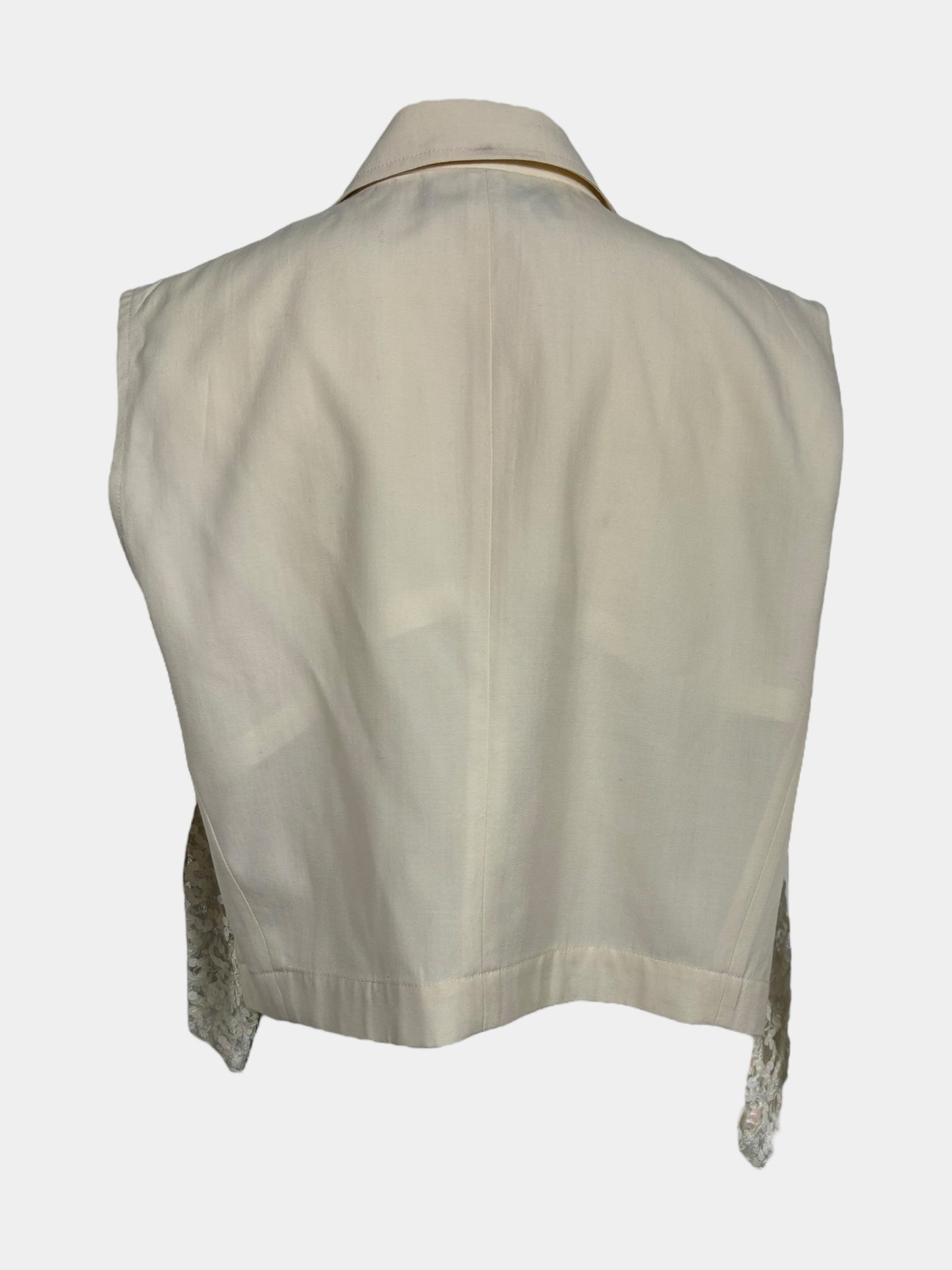 Comme Des Garcons SS91 Sequins White Vest