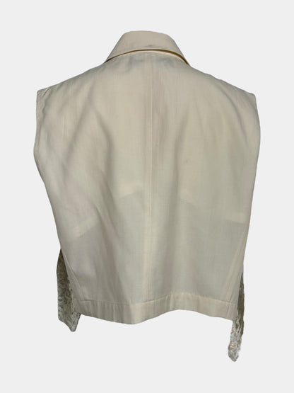 Comme Des Garcons SS91 Sequins White Vest