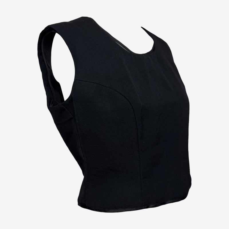 Comme Des Garçons F/W 1997 Black Panelled Wool Cropped Top