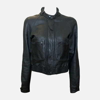 Chloé by Phoebe Philo F/W 2006 Black Lambskin Cropped Moto Jacket