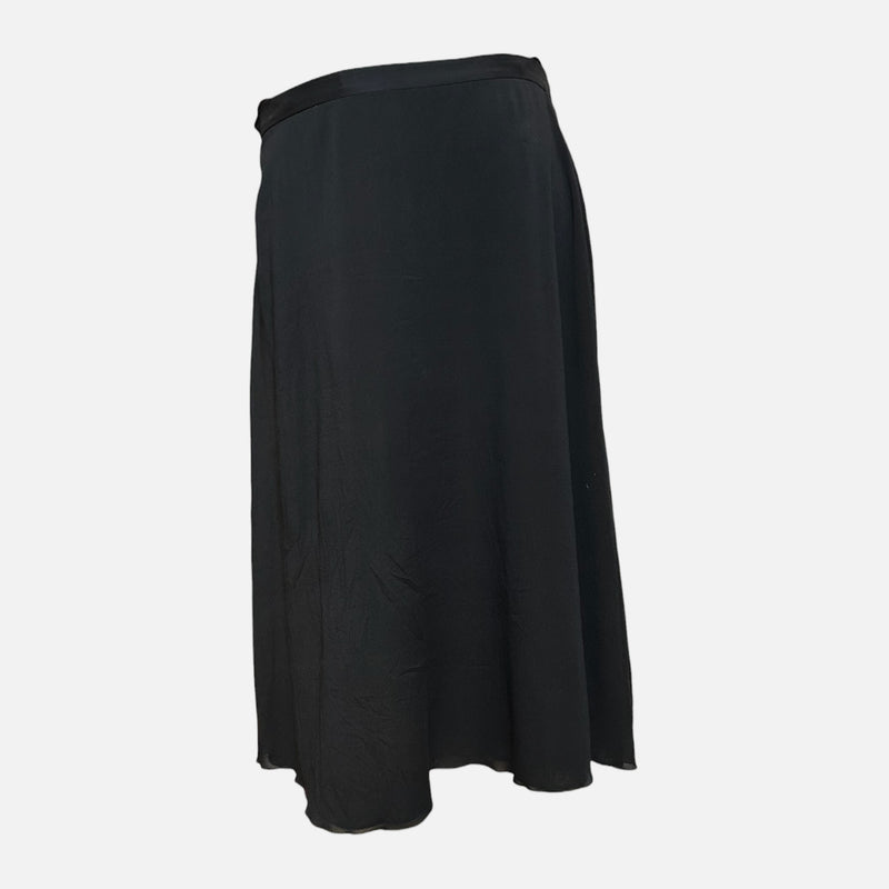 Dolce & Gabbana S/S 1999 Black Gold Botanical Embroidered Midi Skirt