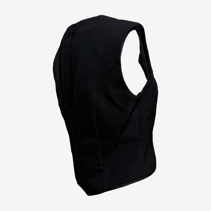 Comme Des Garçons F/W 1997 Black Panelled Wool Cropped Top